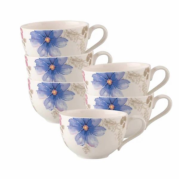 Villeroy & Boch Tasse »Frühstückstassen Mariefleur Gris Basic 290 ml 6er Se günstig online kaufen