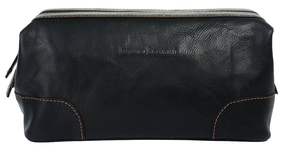 Bruno Banani Kulturbeutel, echt Leder günstig online kaufen