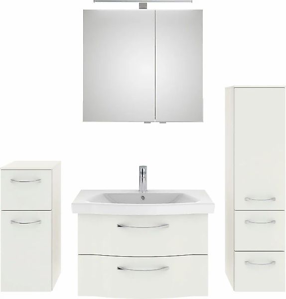 Saphir Badmöbel-Set "6005 Sprint 4-teilig, Keramik-Waschtisch mit LED-Spieg günstig online kaufen