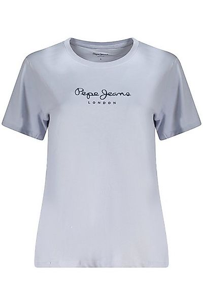 Pepe Jeans 2-in-1-Shorts Damen T-Shirt Blau, Kurzarm & Rundhals, 100% Nachh günstig online kaufen