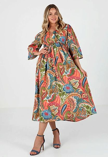 YC Fashion & Style Sommerkleid Farbenfrohes Boho-Midikleid aus 100 % Baumwo günstig online kaufen