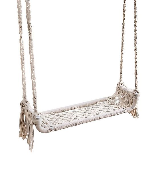 Dekoleidenschaft Einzelschaukel Schaukel "Makramee" aus Metall und Poly-Bau günstig online kaufen