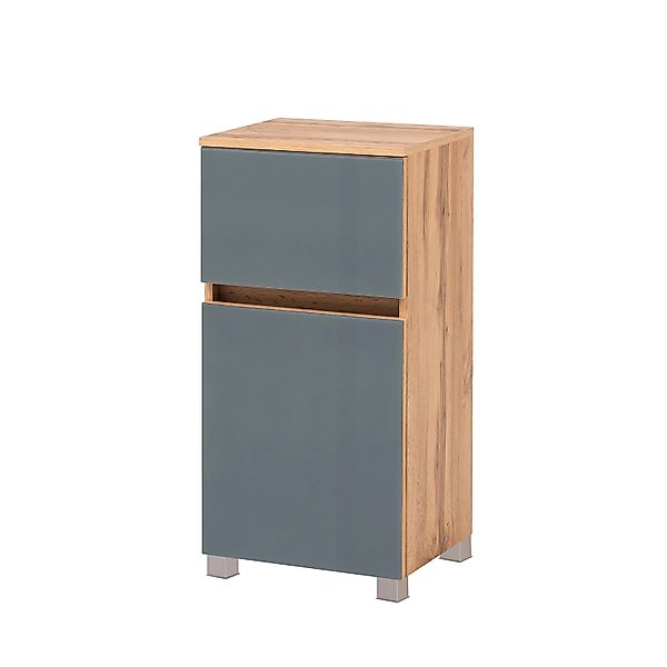 Held Möbel Unterschrank Pisa 40 cm Grau-Wotaneiche günstig online kaufen