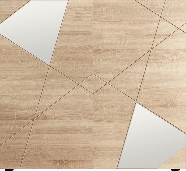INOSIGN Highboard "Vittoria" Breite 121 cm, Front mit Siebdruck und Spiegel günstig online kaufen