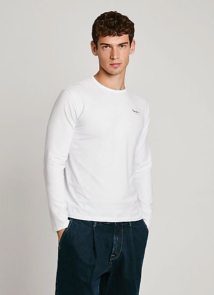 Pepe Jeans Herren Langarmshirt ORIGINAL BASIC 2 LONG- Slim Fit günstig online kaufen
