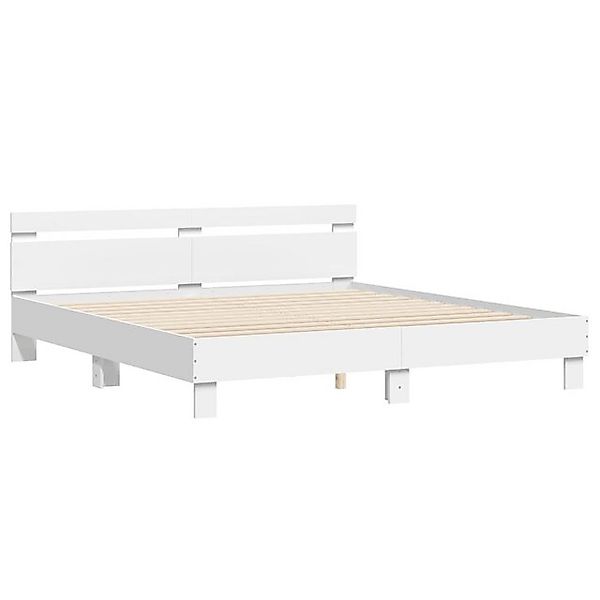 furnicato Bettgestell mit Kopfteil Weiß 160x200 günstig online kaufen
