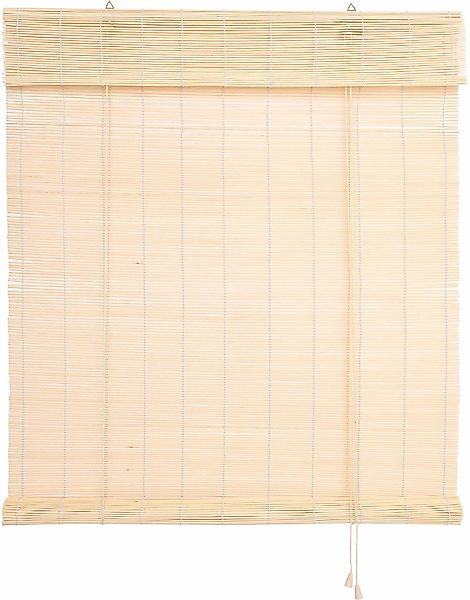 Seitenzugrollo Bambus, Liedeco, Lichtschutz, verschraubt, Bambusrollo günstig online kaufen
