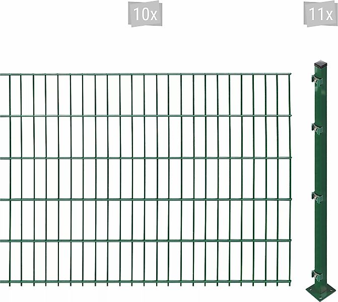 Arvotec Doppelstabmattenzaun "ESSENTIAL 103 zum Aufschrauben", Zaunhöhe 103 günstig online kaufen