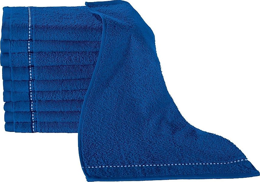 Erwin Müller Gästehandtuch Gästetuch "Mannheim" 10er-Pack, Frottier, Walk-F günstig online kaufen