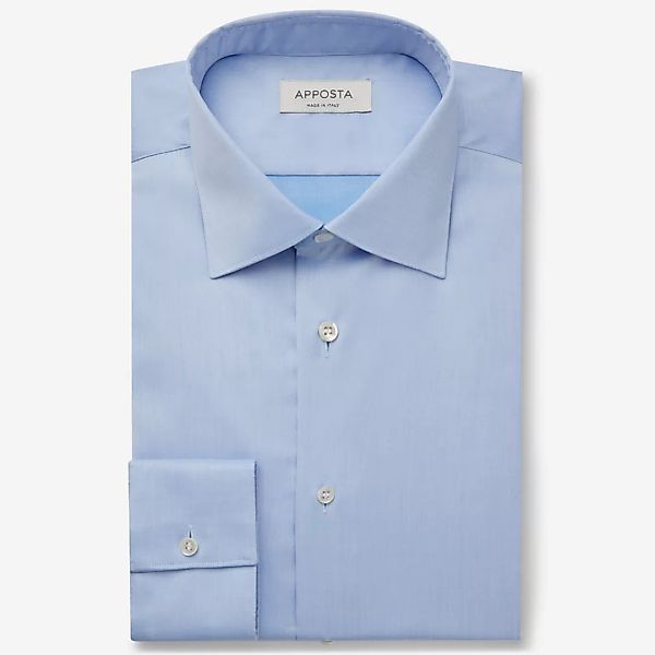 Hemd  einfarbig  hellblau 100 % bügelleichte baumwolle twill, kragenform  n günstig online kaufen