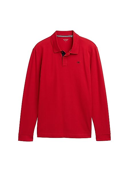 TOM TAILOR Langarm-Poloshirt mit Logo-Stickerei günstig online kaufen