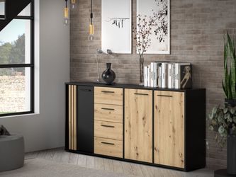 FORTE Sideboard "Cardigan" Sideboard, 2 farbig, Stauraum, Schubkasten, Soft günstig online kaufen