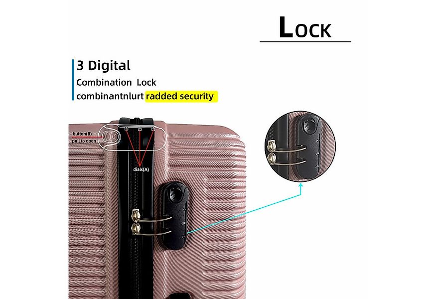 NEWCOM Hartschalen-Trolley Hartschalenkoffer / ABS Reisekoffer / Leichter R günstig online kaufen