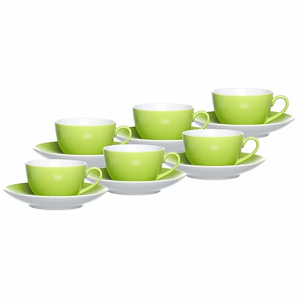 Ritzenhoff & Breker Tasse "Kaffeetassen mit Untertassen Doppio 200 ml 6er S günstig online kaufen