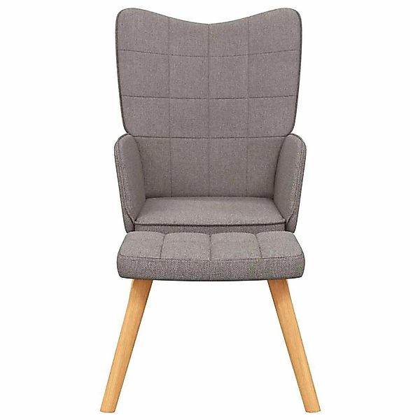 vidaXL Relaxsessel mit Hocker Taupe Stoff Modell 4 günstig online kaufen