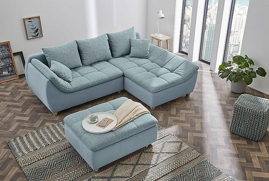 Jockenhöfer Gruppe Ecksofa "Genua L-Form, B: 250 cm" mit 2 Zierkissen günstig online kaufen