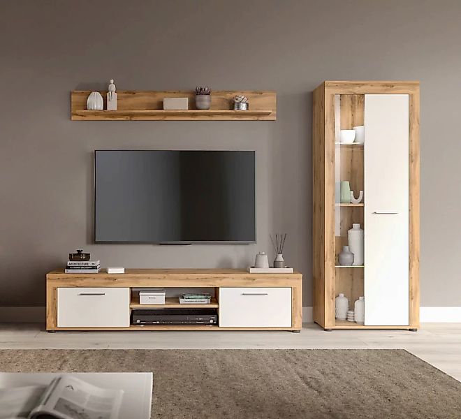 INOSIGN Wohnwand "Aosta, Breite 235cm, bestehend aus Lowboard, Wandboard, V günstig online kaufen