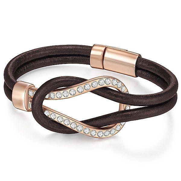 Lulu & Jane Armband braun, Echtleder günstig online kaufen
