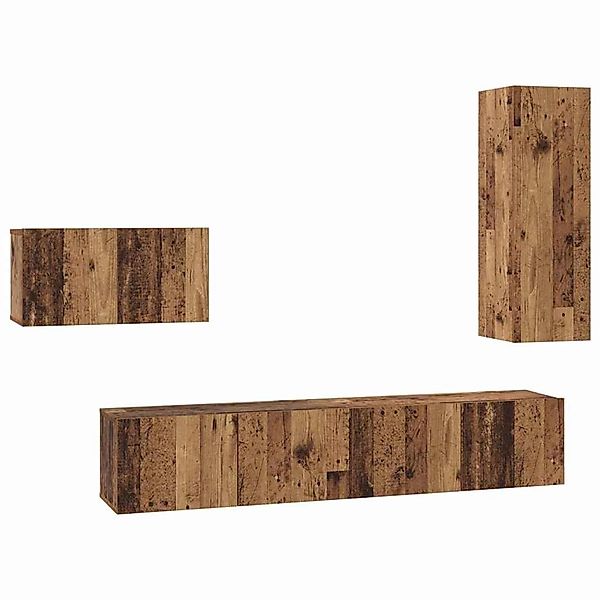 vidaXL TV-Schrank-Set 4-Tlg Altholz 30,5 x 30 x 90 cm Holzwerkstoff 3393261 günstig online kaufen
