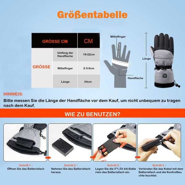 BTTO Hsch. Fahrradhandschuhe Winter Handschuhe Beheizte günstig online kaufen