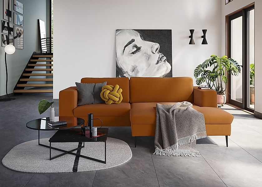 DOMO collection Ecksofa "Modica kompakt und elegant, Breite 244, L-Form", m günstig online kaufen
