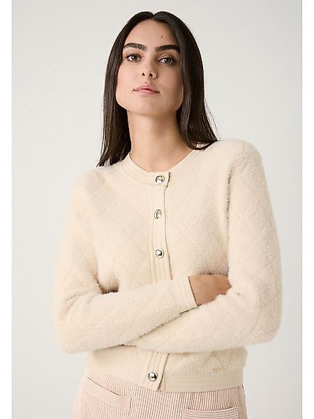 MORE&MORE Cardigan kuschelige Fell-Strickjacke günstig online kaufen