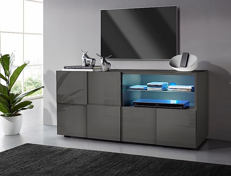 INOSIGN Lowboard "Dama Breite 121 cm, TV-Board 1 Tür, 1 Schubkasten, TV-Sch günstig online kaufen