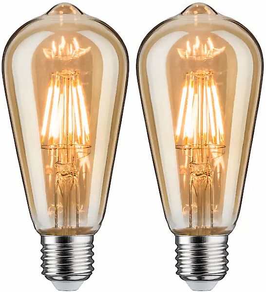 Paulmann LED-Leuchtmittel »Bundle ST64 gold 2x 6,5 W«, E27, 2 St., Extra-Wa günstig online kaufen