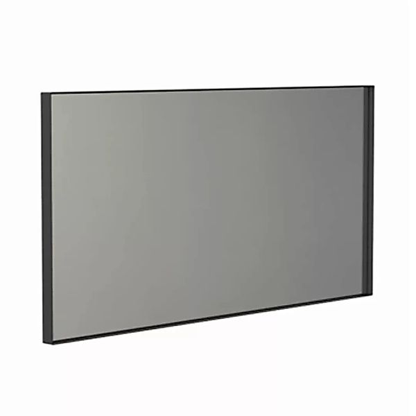 FROST - Unu 4136 Spiegel 50x100cm - schwarz/mit schmalem Regalrahmen/T 3cm günstig online kaufen