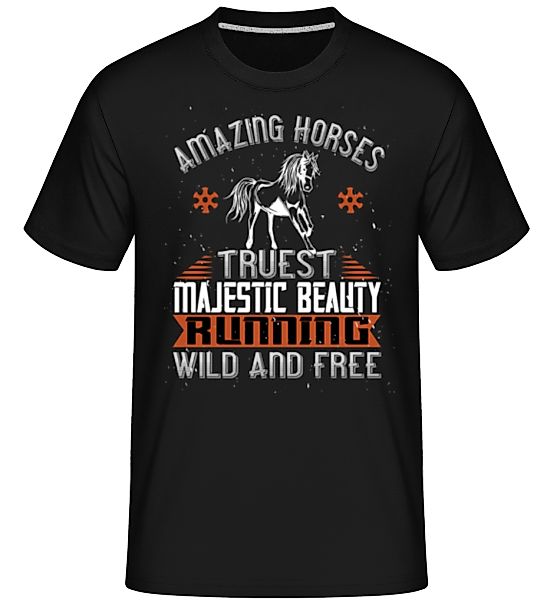 Amazing Horses Running Wild And Free · Shirtinator Männer T-Shirt günstig online kaufen