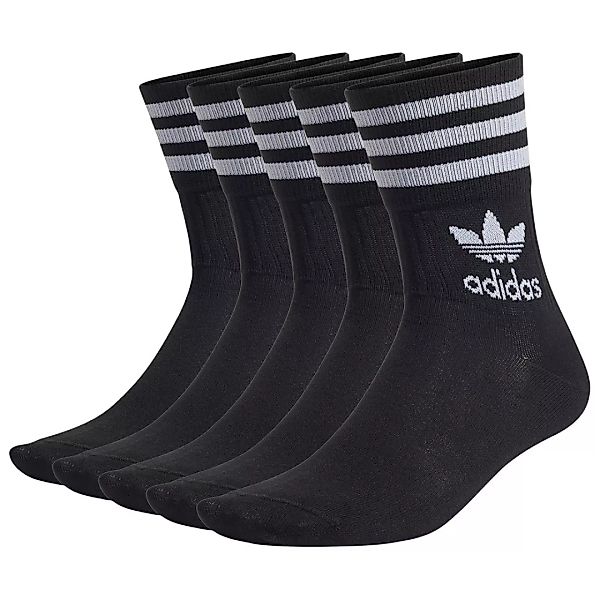 Adidas Originals Mid Cut Crew 5 Paare Socken EU 46-48 Black günstig online kaufen