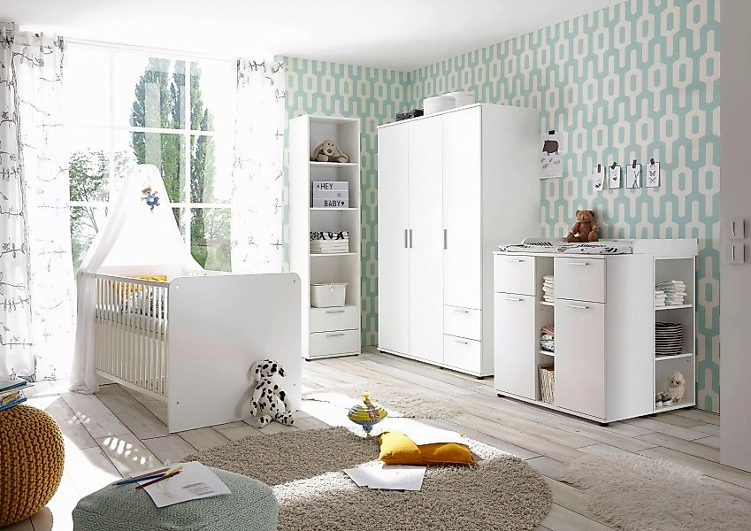 Begabino Babyzimmer-Komplettset "Bibo", (Set, 3 tlg., Bett, Wickelkommode, günstig online kaufen
