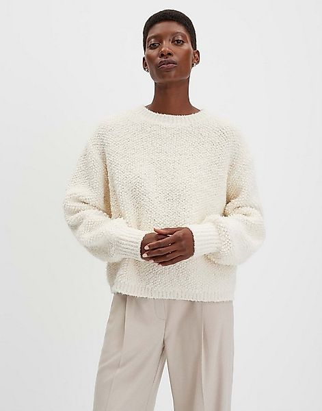 someday Strickpullover TELENA Loose mit Bouclégarn Weit geschnittener Stric günstig online kaufen