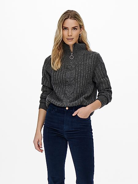 JDY Stehkragenpullover JDYANDREA L/S ZIP CABLE günstig online kaufen