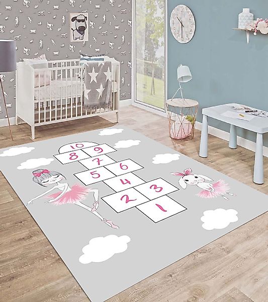 Jungengel Teppich Mädchen Spielteppich Hüpfspiel – günstig online kaufen