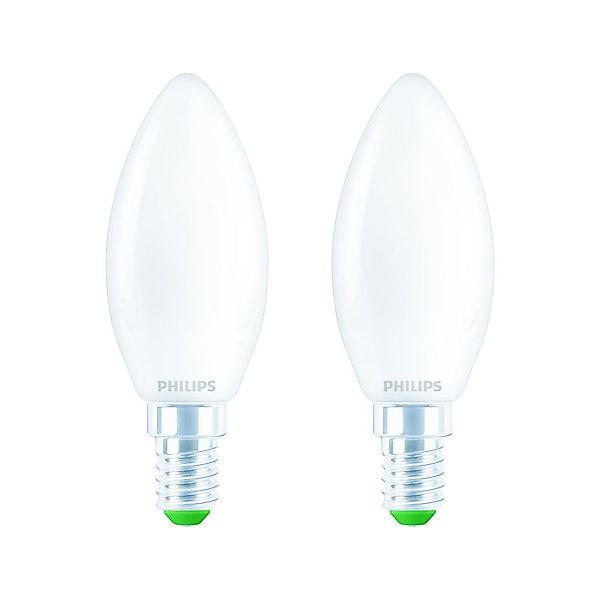 Philips LED Lampe E14 Kerze B35 Ultra Efficient 2,3W 485lm 2700K Doppelpack günstig online kaufen