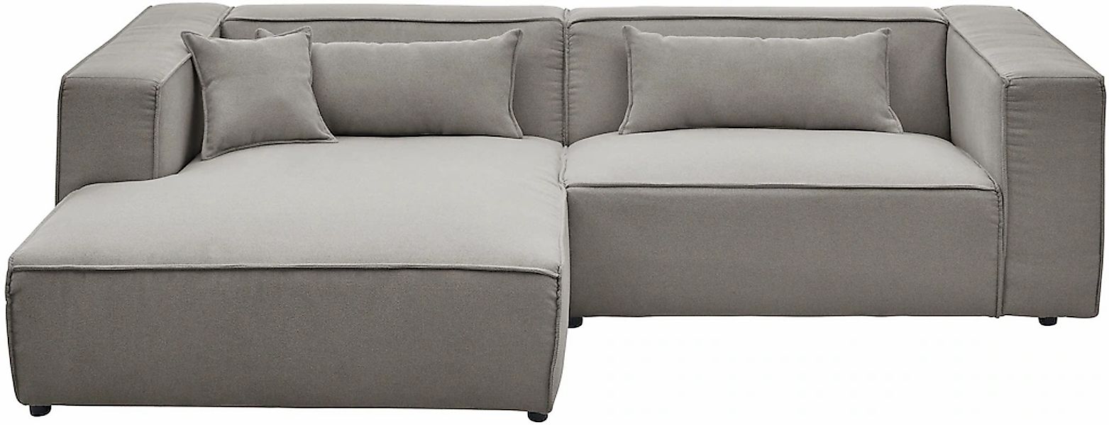 LeGer Home by Lena Gercke Ecksofa "PIARA mit Kedernaht, Cord, Leinenoptik o günstig online kaufen