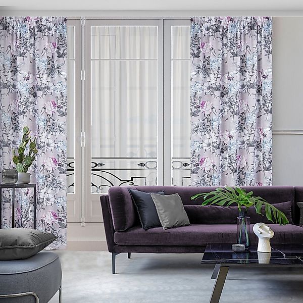 Eurofirany Gardine Landhaus Gardinen mit Blumenmuster günstig online kaufen