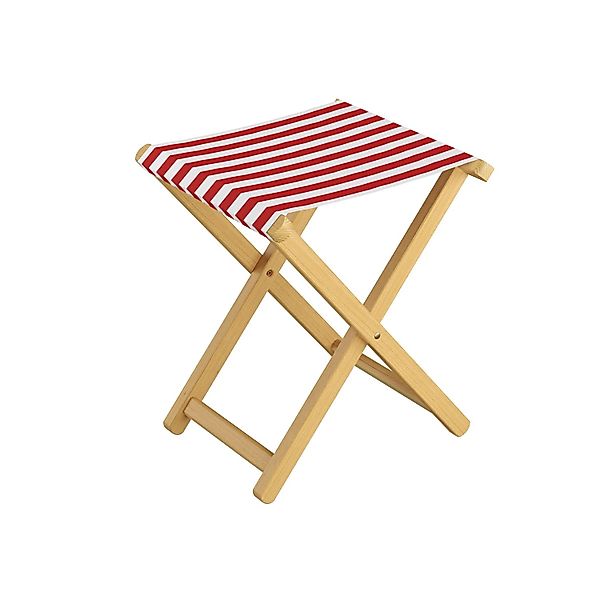 Erst-Holz Hocker Klappstuhl Anglerstuhl Buche Massiv Stoff Rot-Weiß 10-210 günstig online kaufen