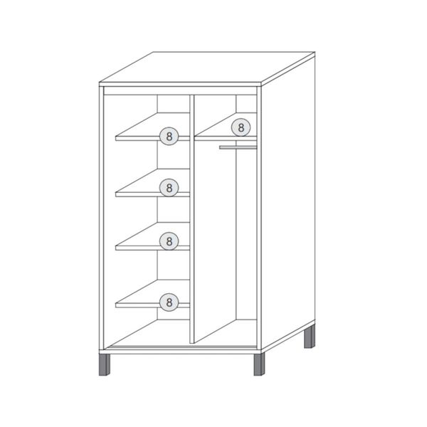 SM SEGA Schiebetürenschrank Verschiebbarer Kleiderschrank - günstig online kaufen