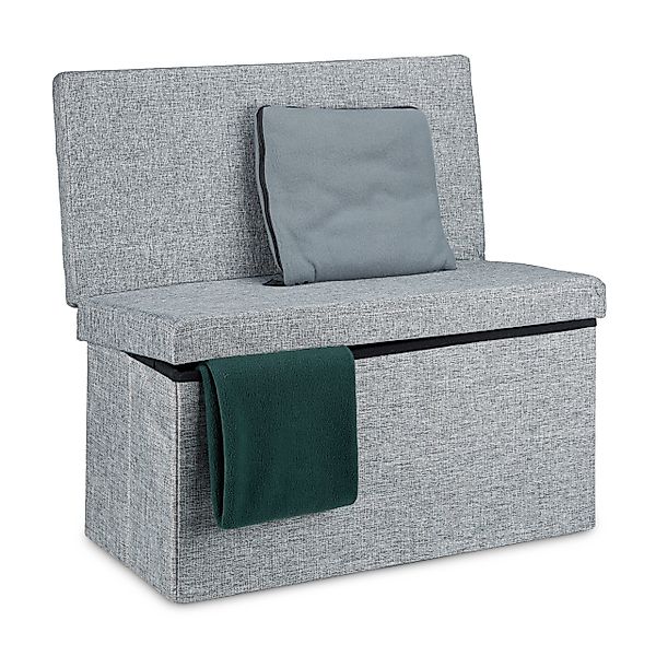 relaxdays Sitzhocker Faltbarer Sitzhocker mit Lehne günstig online kaufen