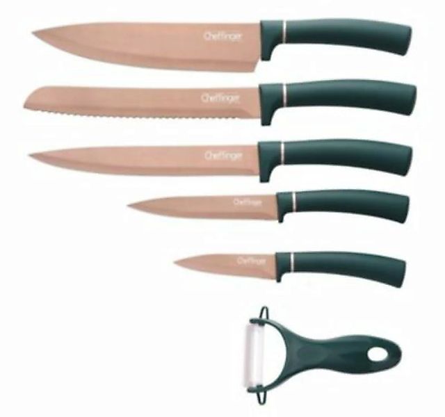 Cheffinger 6tlg. Messer-Set grün günstig online kaufen