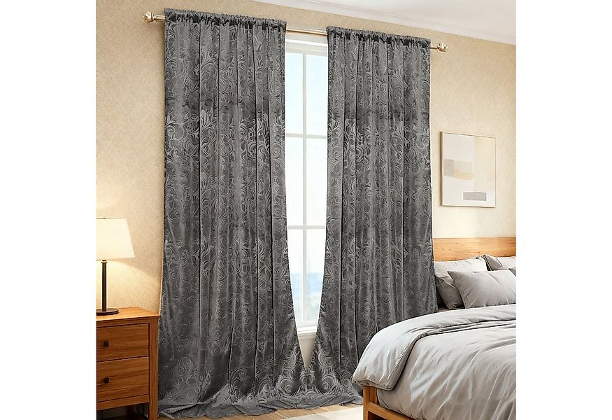 BTTO V&G Gardine Verdunkelungsvorhang (2 St), abdunkelnd, Blickdicht Samt V günstig online kaufen