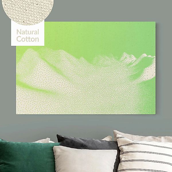 Leinwandbild auf Canvas Natural Abstrakte Punktlandschaft Wiesengebirge günstig online kaufen