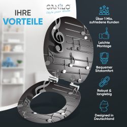 Sanilo WC Sitz mit Absenkautomatik Musical Notes, Hochwertiger und Stabiler günstig online kaufen