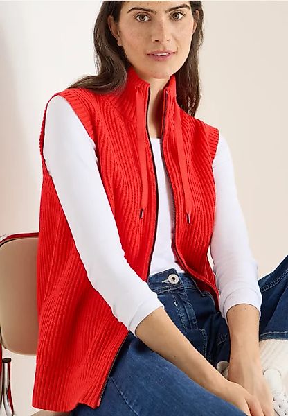 Strukturweste mit Zipper günstig online kaufen