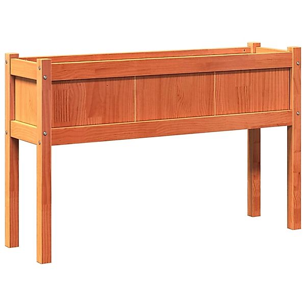 vidaXL Pflanzkübel mit Beinen Wachsbraun 110x31x70cm Massivholz Kiefer 8375 günstig online kaufen