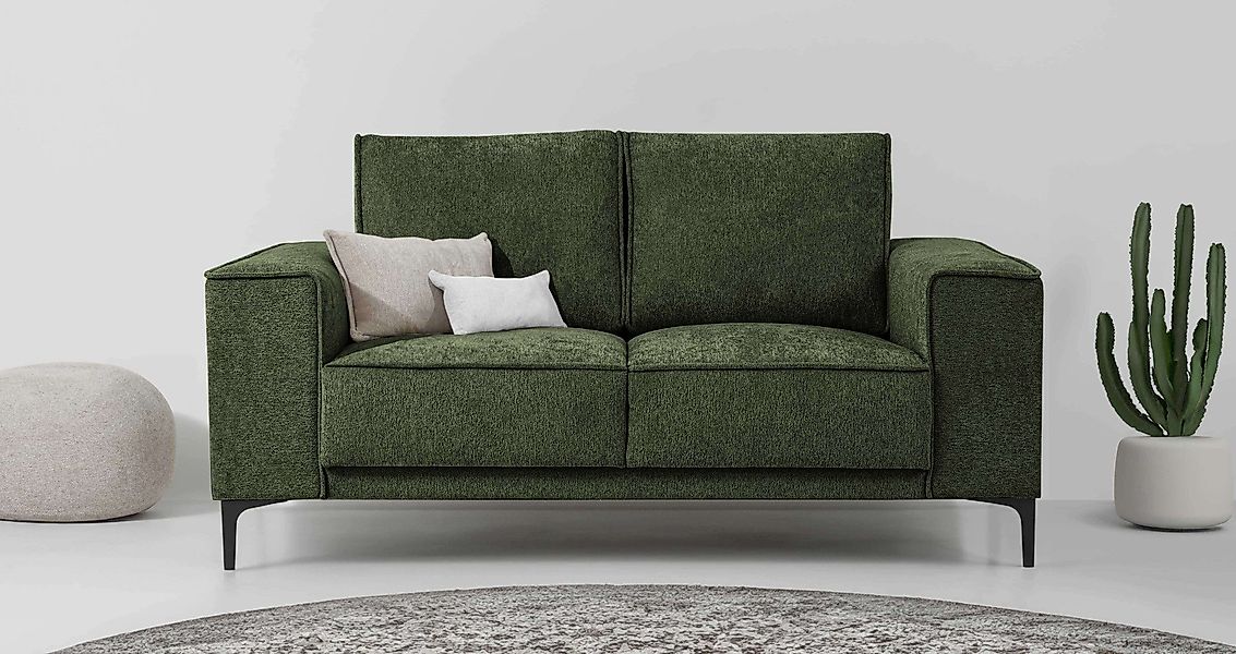 Places of Style 2-Sitzer "Kompaktsofa Oland, Struktur, Flachgewebe, Luxus-M günstig online kaufen