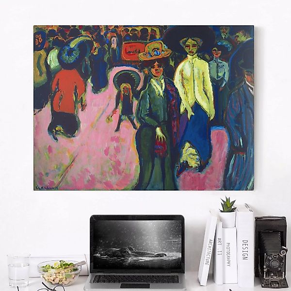 Leinwandbild Kunstdruck - Querformat Ernst Ludwig Kirchner - Straße in Dres günstig online kaufen