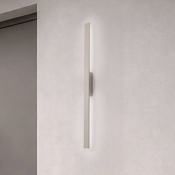 LED-Wandleuchte Demi M, sand, Aluminium, Höhe 100 cm, IP54 günstig online kaufen